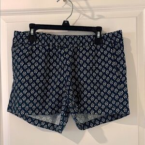Stylish Blue Patterned Women's Shorts